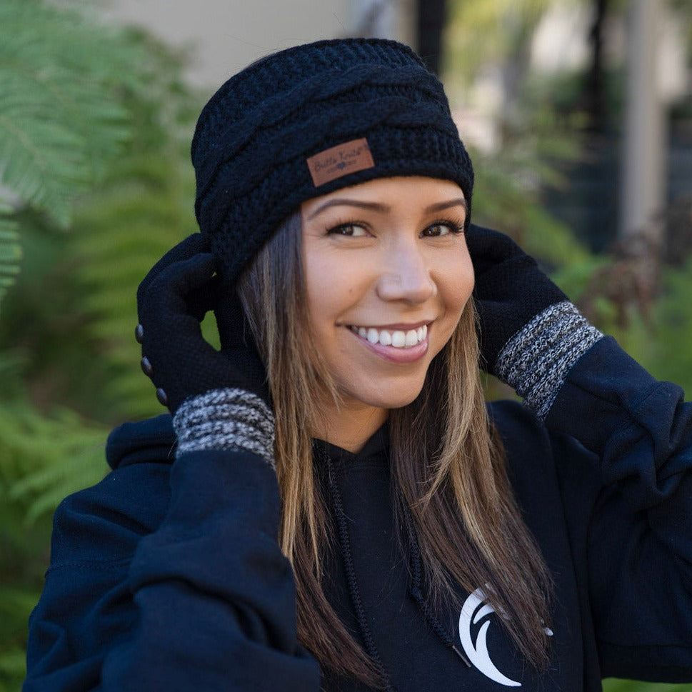 Women's Knit Gloves & Headband 2 Piece Set